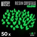 Cristaux de Résine VERTS GLOW - Moyen