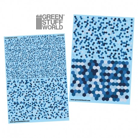 Decalcomanies a l'eau - Camouflage Tundra Hex