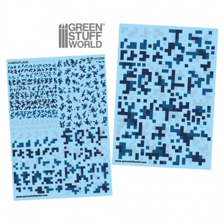 Decalcomanies a l'eau - Camouflage Tundra Digital