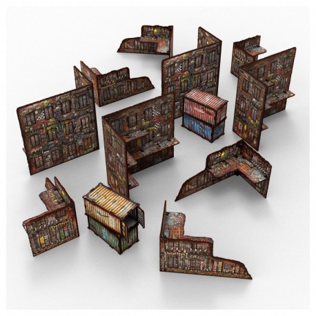 Pack de décors WTC pliables prépeints - Orks