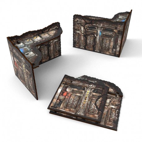 Ruine Petite en forme de L pliable prépeinte Matched Play - Sci-Fi