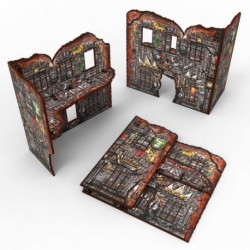 Ruine Grande en forme de L pliable prépeinte Matched Play - Orks