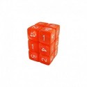 12x Dados D6 16mm - Naranja