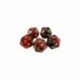 5x D20 20mm Dés de Jeu - Rouge Marbre