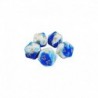 5x D20 20mm Dés de Jeu - Bleu Blanc