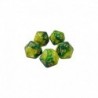 5x D20 20mm Dés de Jeu - Vert Marbre