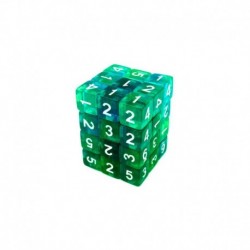 36x D6 12mm Dés de Jeu - Vert-Turquoise