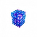 36x D6 12mm Dés de Jeu - Bleu clair - Violet