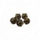 5x D20 20mm Dés de Jeu - Noir