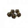 5x D20 20mm Dés de Jeu - Noir