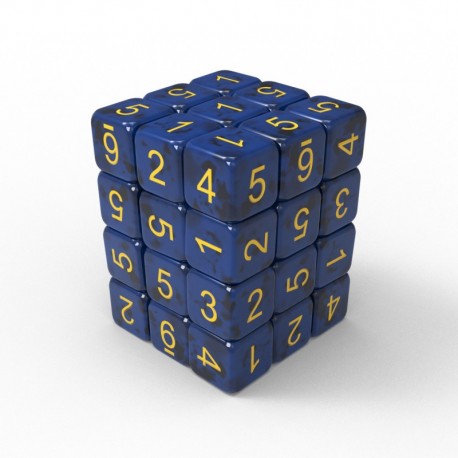 36x D6 12mm Dés de Jeu - Bleu foncé