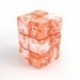 12x D6 16mm Dés de Jeu - Orange Blanc Marbre