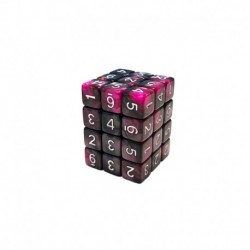 36x D6 12mm Dés de Jeu - Marbre Violet