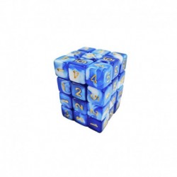36x D6 12mm Dés de Jeu - Blanc Bleu