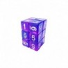 12x D6 16mm Dés de Jeu - Bleu/Lilas Transparent