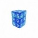 12x D6 16mm Dés de Jeu - Bleu/Turquoise Transparent