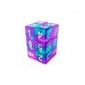 12x D6 16mm Dés de Jeu - Turquoise/Lilas Transparent