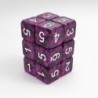 12x D6 16mm Dés de Jeu - Violet Noir
