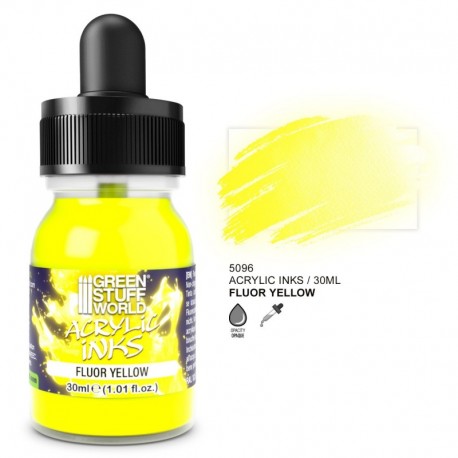 Encre acrylique fluorescente - Jaune