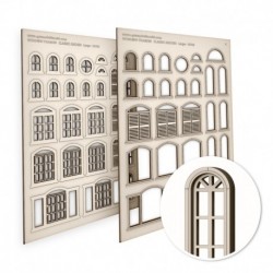 Fenêtres maquette - classiques arquées - Grandes