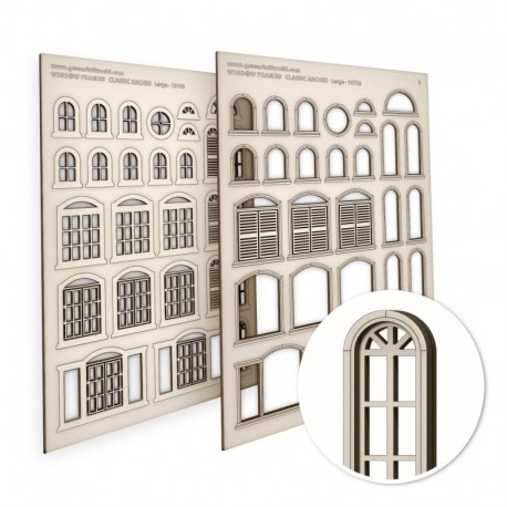 Fenêtres maquette - classiques arquées - Grandes