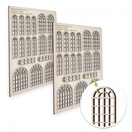 Fenêtres maquette - Industrielles arquées - Petites