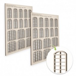 Fenêtres maquette - Industrielles arquées - Grandes (type 2)