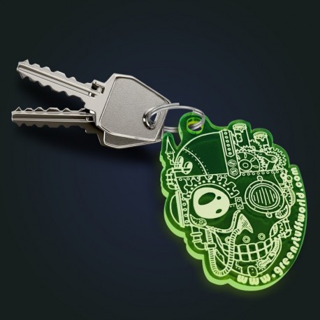 Porte-clés - GREEN SKULL