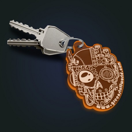 Porte-clés - ORANGE SKULL