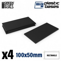 Socles RECTANGULAIRES 100x50mm en plastique