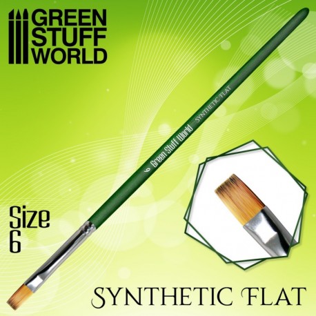 GREEN SERIES Pinceau Synthétique Plat Taille 6