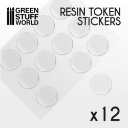 12x Cabochons Autocollants en Resine 40mm