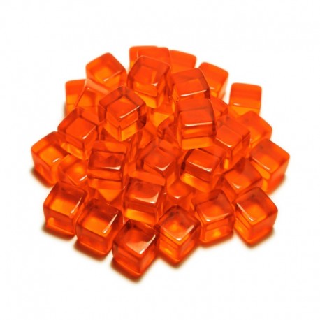 Jetons - Cubes Orange 10mm