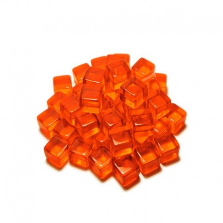 Jetons - Cubes Orange 8mm