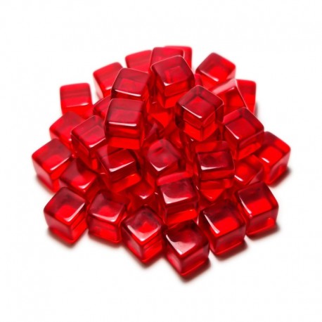 Jetons Cubes Rouges 10mm