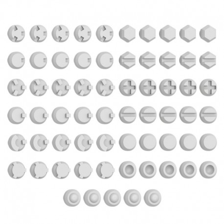 Kit conversion Mecha - Rivets Ronds avec Tiges Gundam 3mm