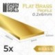 Profilé plat en laiton 0.2 x 6mm