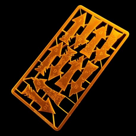 Flèches de Charge et Désengagement - Fluor Orange