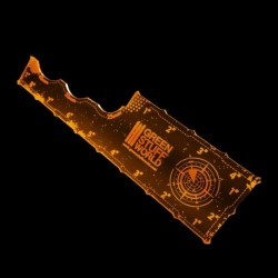 Réglette de mesure gaming - Orange Fluor 8 pouces