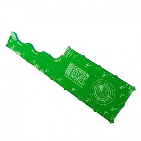 Réglette de mesure gaming - Vert 8 pouces