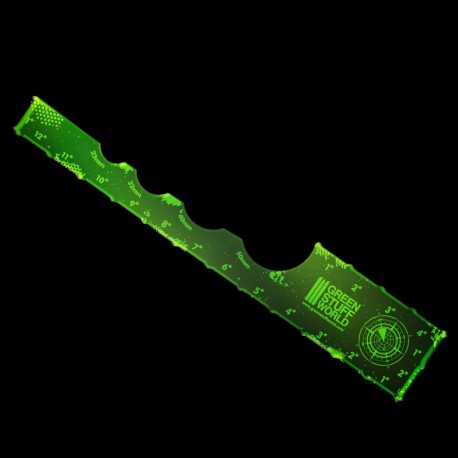 Réglette de mesure gaming - Vert Fluor Lime 12 pouces