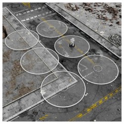 Gabarits d'objectif basiques transparents - compatibles WH40k