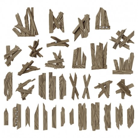 Planches de bois brisées 1:48??1:35