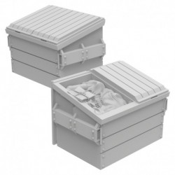 Conteneur poubelle industriels 1:48