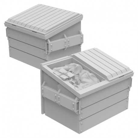 Conteneur poubelle industriels 1:48