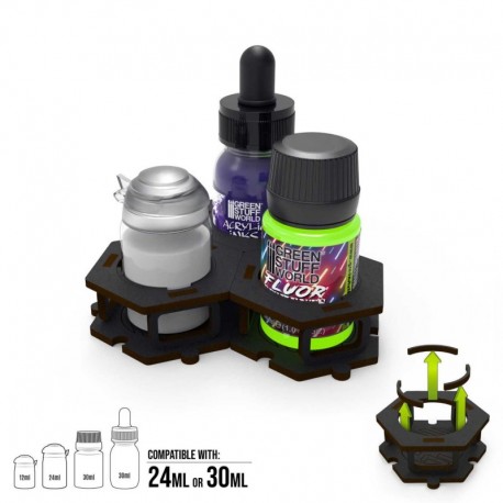 Support pour pots de peinture x3