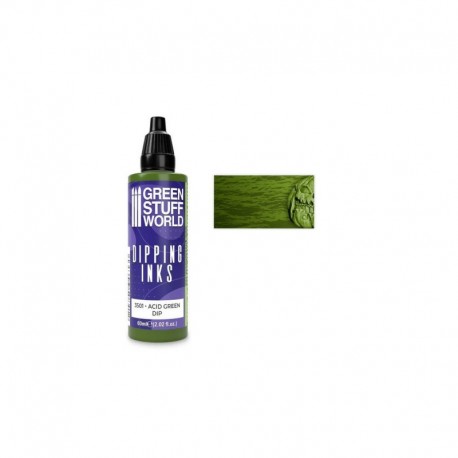 Peintures Dipping inks 60 ml - ACID GREEN DIP