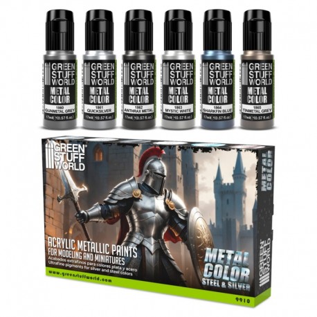 Set Peintures Metalliques - Argent