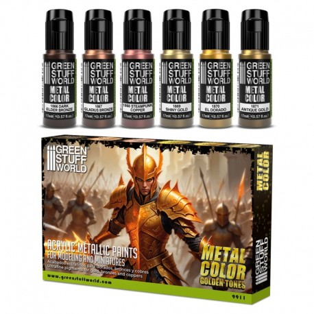 Set Peintures Metalliques - Or
