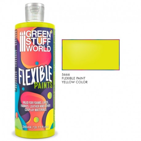 Peinture souple jaune 240ml